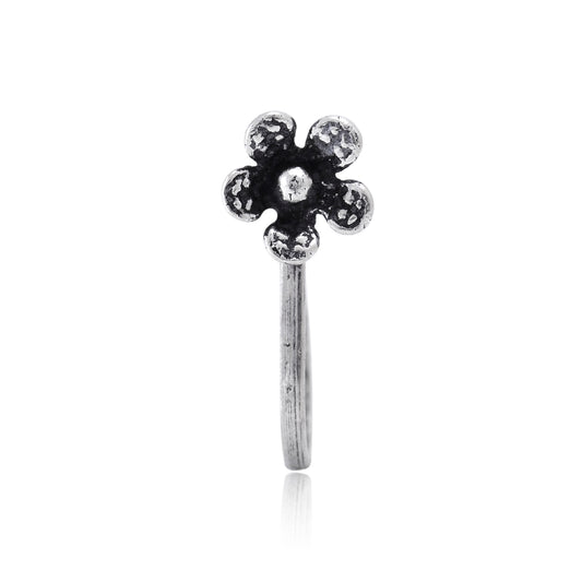 Designer Clip on Nose Pin in 92.5 Silver