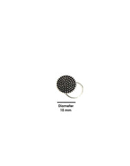 Combo Set of 4 Designer Oxidized Silver Alloy Nose Pin Studs