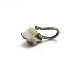 Clip On Press On Nose Pin in Silver Alloy