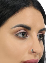 Combo Set of 4 Designer Oxidized Silver Alloy Nose Pin Studs
