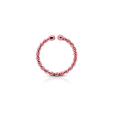 Rose Gold Plated 92.5 Sterling Silver 8 mm Clip On Nose Ring