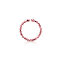 Rose Gold Plated 92.5 Sterling Silver 8 mm Clip On Nose Ring
