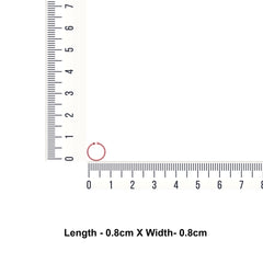 Rose Gold Plated 92.5 Sterling Silver 8 mm Clip On Nose Ring