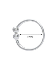 Unisex 92.5 Sterling Silver Clip On Nose Ring