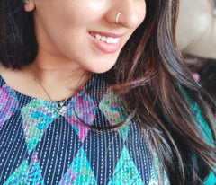 Designer Clip On nose Ring in 92.5 Silver for Women and Girls