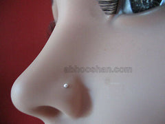 Very Tiny Dot Size 2 mm Ball Nose Pin with Wire in 92.5 Silver for Girls
