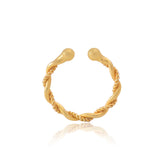 Clip On Gold Plated nose Ring in 92.5 Silver for Women and Girls