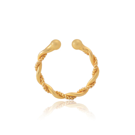 Clip On Gold Plated nose Ring in 92.5 Silver for Women and Girls