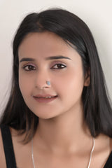 Flower Shape Screw Back Nose Pin in 92.5 Sterling Silver for Women and Girls