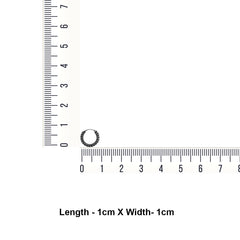 Oxidized 92.5 Sterling Silver 10 mm Nose Ring