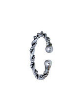 92.5 Sterling Silver Clip On Oxidized Nose Ring