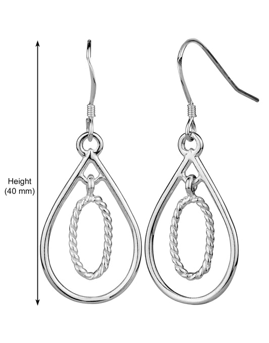 925 Sterling Silver Designer Handmade Dangler Hanging Earrings