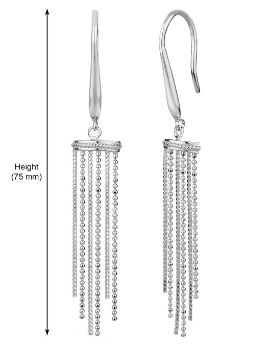 925 Sterling Silver Fashionable Handmade Dangler Hanging Earrings