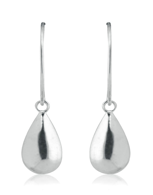 Designer Drop Earrings in Open Loop in Pure 92.5 Sterling Silver