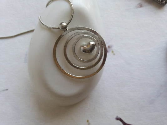 92.5 Silver Heart Pendant and 18 inch Chain