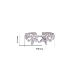 Fashionable pair of Toe Rings Bichiya in 925 Silver