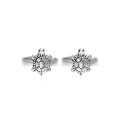 Pair of Designer Oxidized Toe Rings Bichiya in 925 Sterling Silver