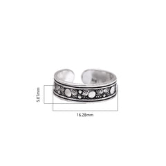 Pair of Gorgeous Oxidized 925 Silver Toe Rings