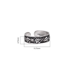 925 Sterling Silver Pair of Beautiful Oxidized Toe Rings