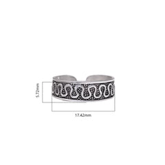 Unique pair of Oxidized Toe Rings in 92.5 Silver