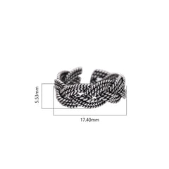 Pair of Designer and Oxidized Toe Rings Bichiya in 925 Sterling Silver