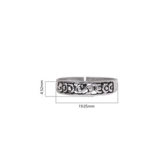 Pair of Designer and Oxidized Toe Rings Bichiya in 925 Sterling Silver