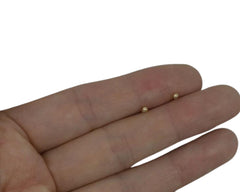 1 mm Gold Plated Piercing Ball 925 Silver Stud Earrings