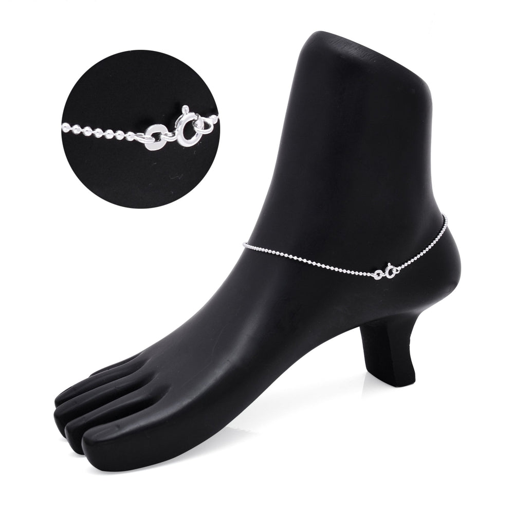 Bead Anklets in 92.5 Sterling Silver - Anklets