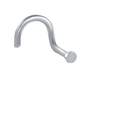Flat Round 2 mm Nose Pin with wire in 92.5 Sterling Silver for Women and Girls - Silver Nose Pin