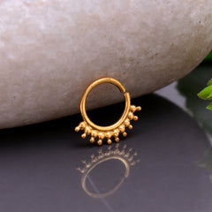 Gold Plated 92.5 Sterling Silver Nose Ring - Silver Nose Ring
