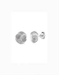 Designer 92.5 Sterling Silver Twisted Knot stud Earrings for Kids