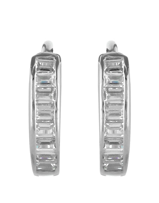 Pure 92.5 Sterling Silver Unisex Hoops Earrings