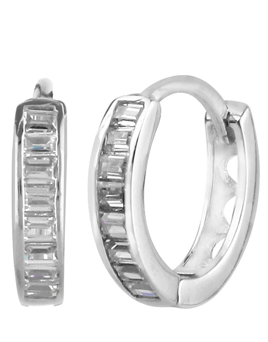 Pure 92.5 Sterling Silver Unisex Hoops Earrings