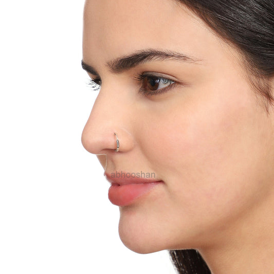 Designer Clip On Nose Ring in 92.5 Silver