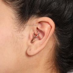 Designer Clip On Nose Ring in 92.5 Silver