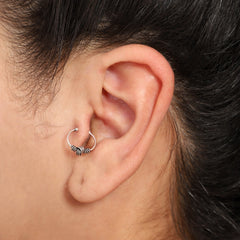 Pure 92.5 Sterling Silver Designer Press On Knots Nose Ring with No Piercing required
