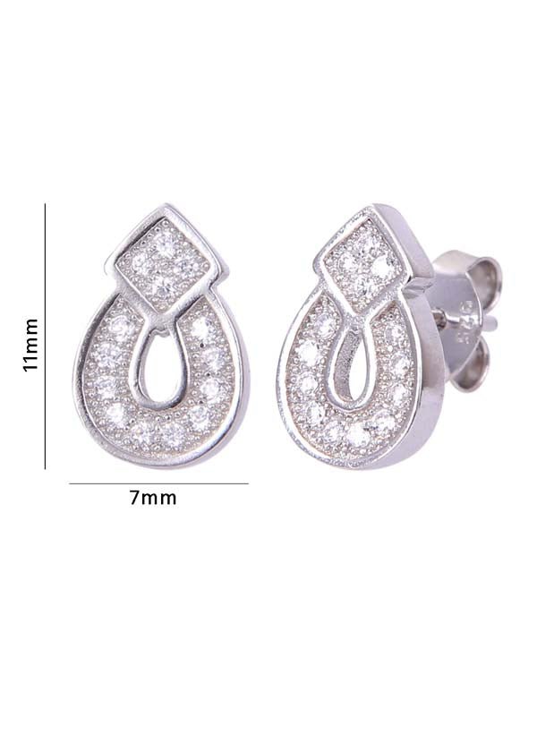 925 Sterling Silver Good Looking pair of Cubic Zircon Studs - Studs