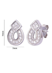 925 Sterling Silver Good Looking pair of Cubic Zircon Studs - Studs