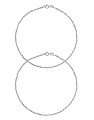 92.5 Sterling Silver Pair of Designer Anklets Payal