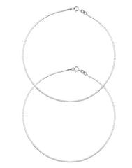 Pair of Fashionable Anklets in 92.5 Sterling Silver