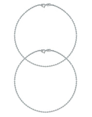 92.5 Sterling Silver Pair of Payal Anklets