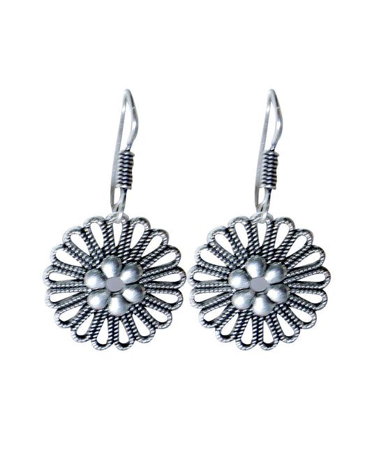 Silver Alloy Tribal Boho Look Earrings