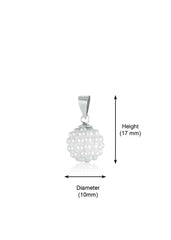92.5 Sterling Silver Designer Pearl Pendant with Silver Chain