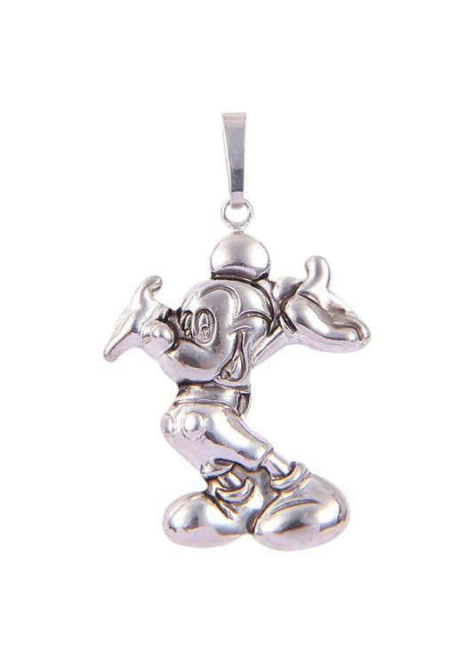 92.5 Sterling Silver Designer Cartoon Character Pendant with Silver Chain for Kids