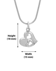 Heart Pendant 925 Sterling Silver Black Beads Modern Mangalsutra