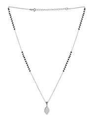 Pear Shape Pendant and Earring Mangalsutra Set in 925 Sterling Silver