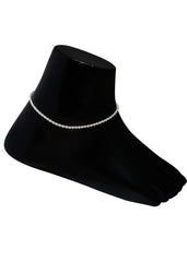 Pair of Twisted Anklets in 92.5 Sterling Silver