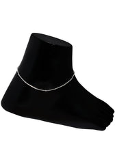 Beaded pair of Anklets 92.5 Sterling Silver