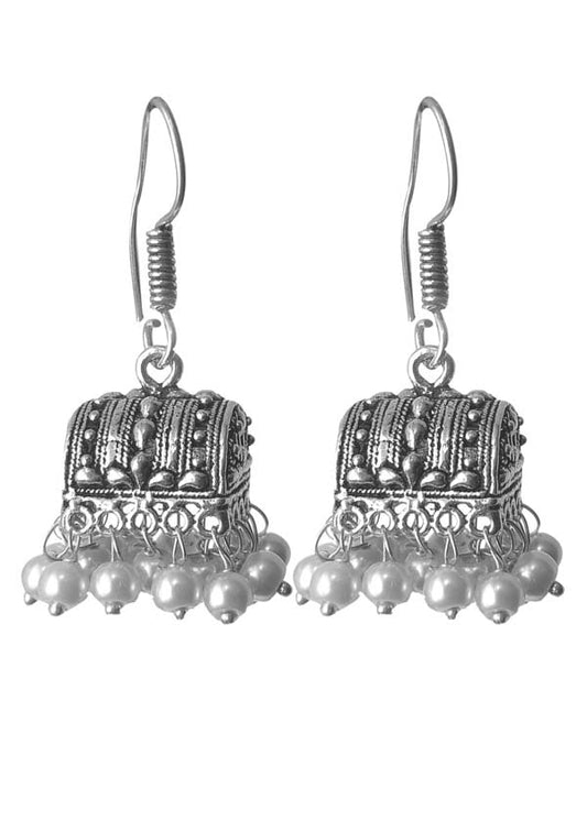 Designer Jhumki in Silver Alloy High Finish for Women and Girls