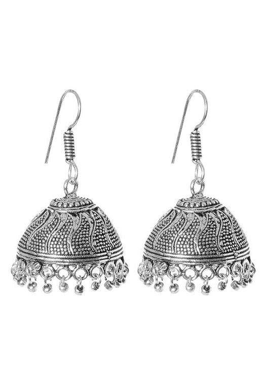 Ethnic and designer Jhumkas in Silver Alloy